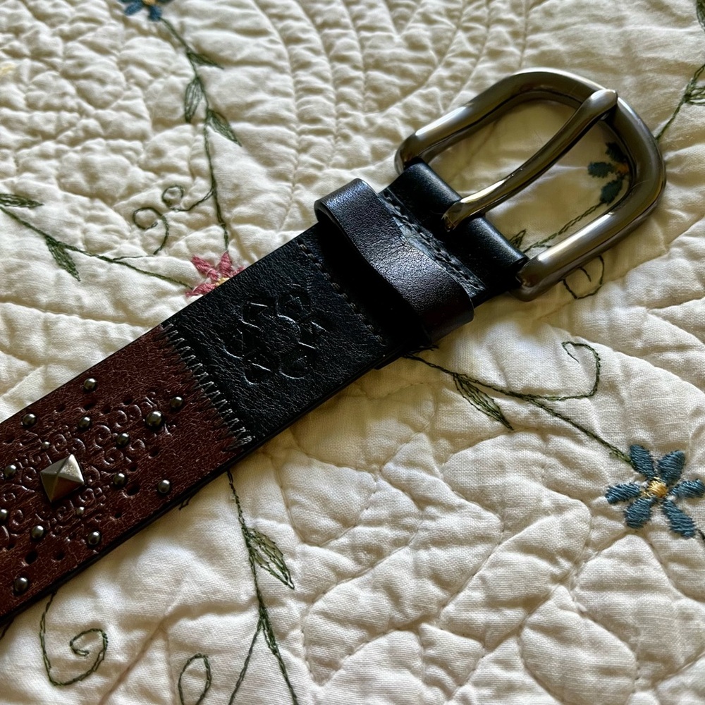 20% OFF BUNDLES! Fossil Leather Belt w/Metal. Bronze/Brown/Black. Women’s M - Picture 2 of 11